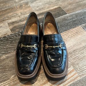 Sam Edelman Chunky black loafers with horsebit
